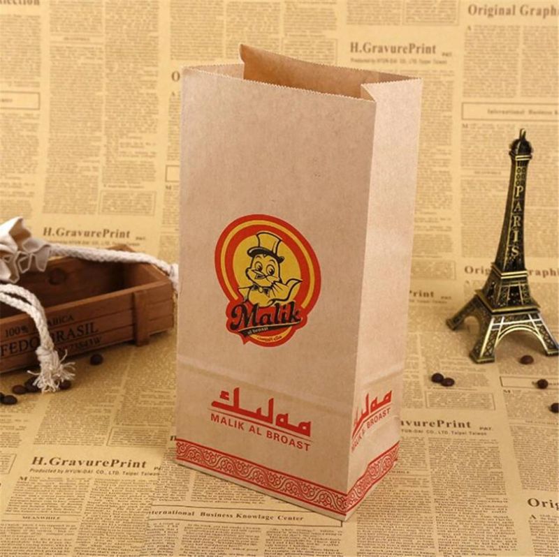 Packaging Greaseproof Kraft Paper Bags for Fried Food