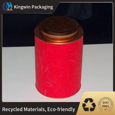 Round Box Plastic Lid Kraft Paper Box Customized Premium Airtight Packaging