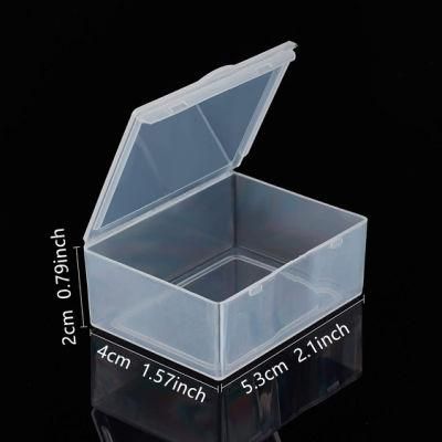 Wholesale Custom Packaging PP Transparent Hard Small Plastic Storage Box with Hinged Lid for Packing