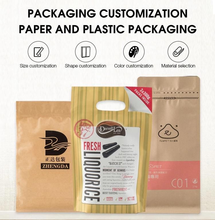 2020 OEM new products white kraft paper pouch bag for roasted coffee beans packing