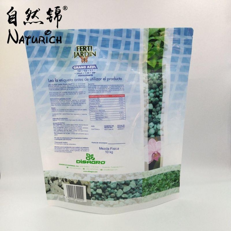 10kg Chemical Fertilizer Packing Bag Plastic Stand up Zipper Pouches