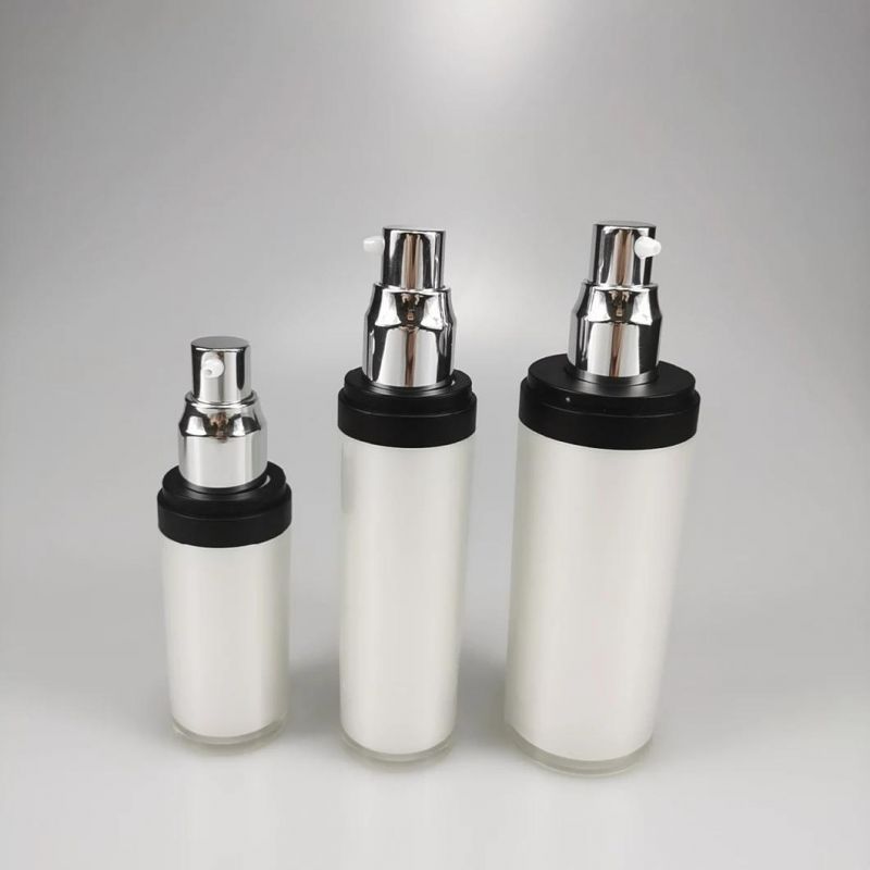 30ml 50ml 80ml 120ml 130ml 150ml Acrylic Emulsion Bottle Foundation Bottle Essence Bottle with Black Cap