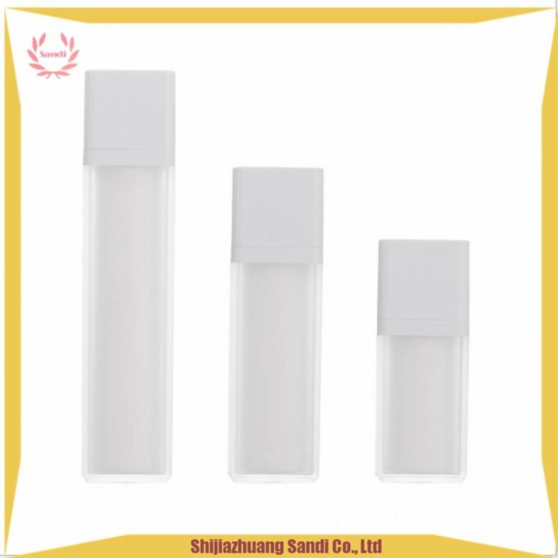 Cosmetic Packaging Customized Color 15ml 30ml 50ml Free Sample Airless Pump Bottle with Twist Lock