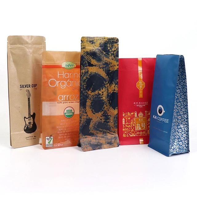 Custom Printing Coffee Bag Printed Stand up Pouches Plastic Zipper