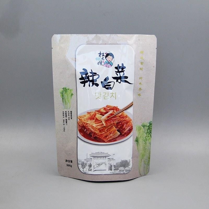 Custom Printed 300g Pickle Kimchi Packaging Bag Stand up Pouch