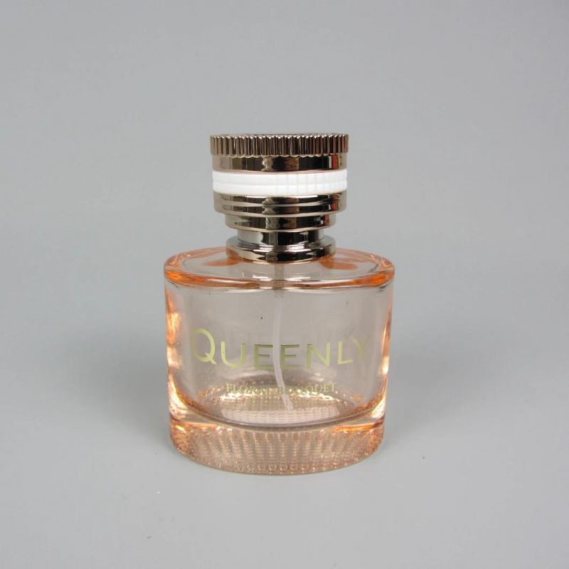 50ml Luxury Design Glass Perfume Spray Bottle with UV Metal Cap