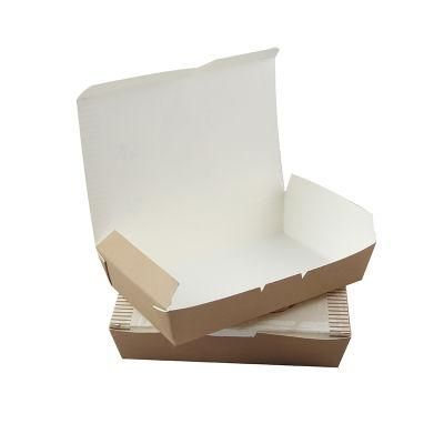 Custom Hot Selling Biodegradable Disposable Lunch Food Packing Paper Box