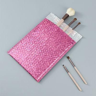 Customized Printed Metallic Foil Rose Gold Plastic Envelopes Mailing Bubble Mailer