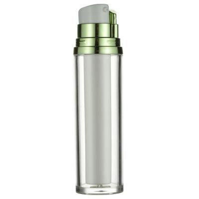 30ml Double Acrylic Cosmetic Bottle Round Airless Bottle