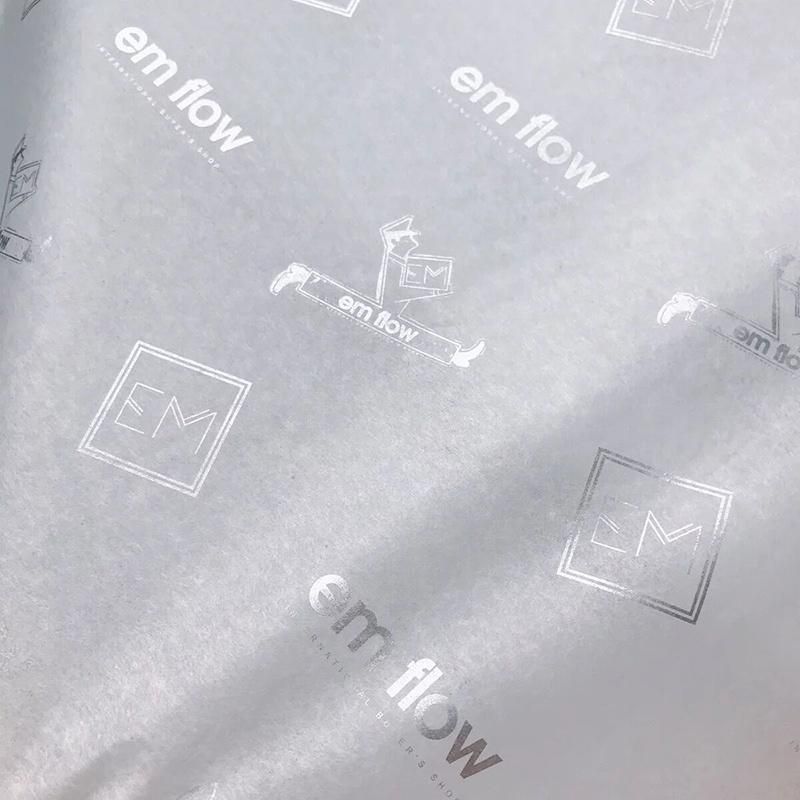 Beautiful Siliver Logo Garment Wrapping Tissue Paper