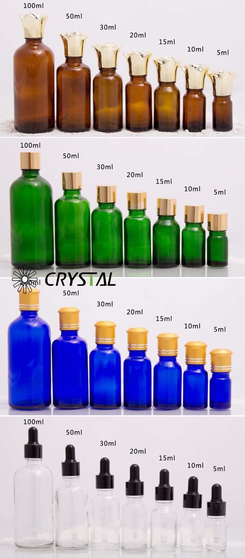 5ml 10ml 15ml 30ml 50ml 100ml Cobalt Blue Glass Essential Oil Dropper Bottle