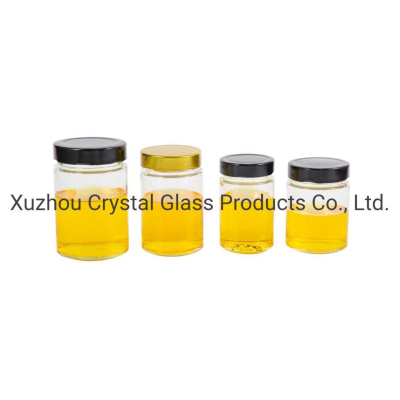 High Quality 2oz 4oz 5oz 6oz 10oz 12oz High Hexagon Empty Food Grade Jam Honey Glass Jar with Lid