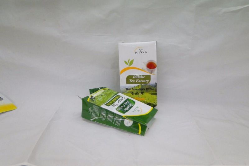 Custom Logo Stand up Flat Bottom Tea Packaging Bag