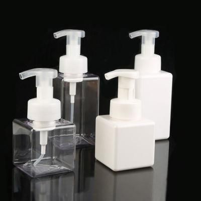 Rectangle 250ml 500ml Skincare Packaging Plastic Pet Bottle Face Cleanser Liquid Soap Foam Bottle