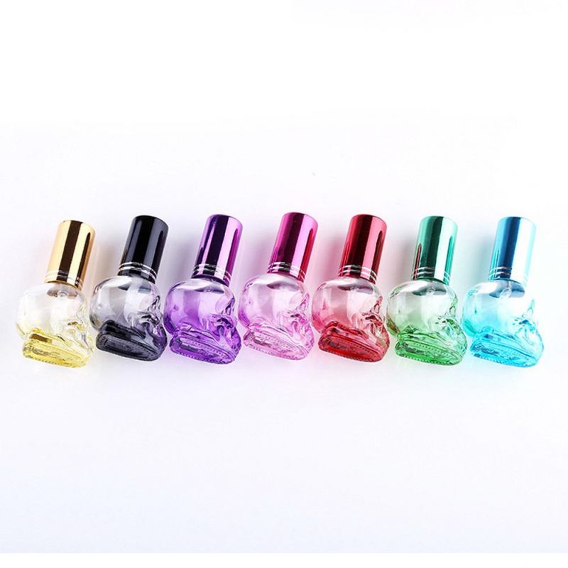 8ml Skull Perfume Bottle Colored Glass Spray Bottle Travel Bottle Spray