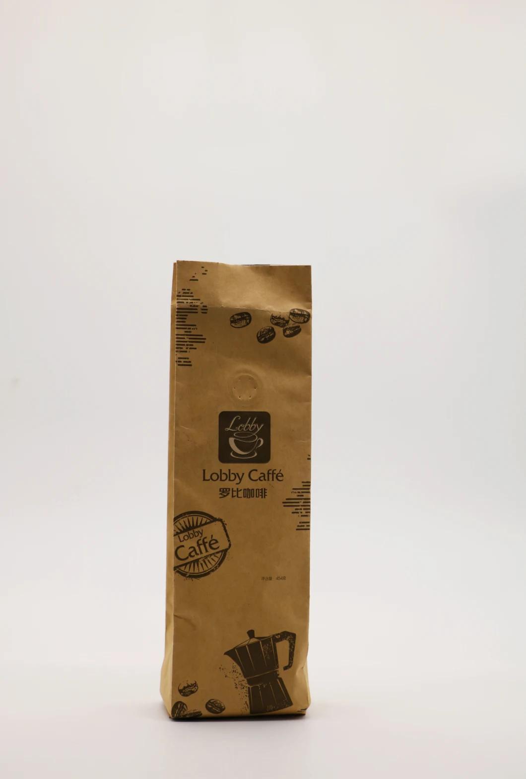 Side Gusset Kraft Paper Coffee Bag with Valve