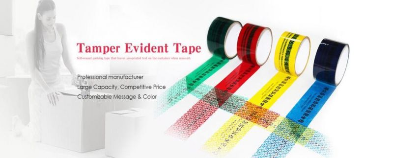 OEM Custom Printing Tamper Evident Security Void Tape Security Label Volid Sticker Printing Tape for Safety