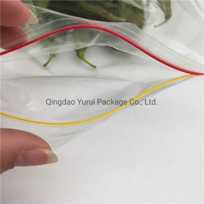 Transparent Zip Food Grade Plastic Custom Printed Zip Click Quart Bag with Retail Box