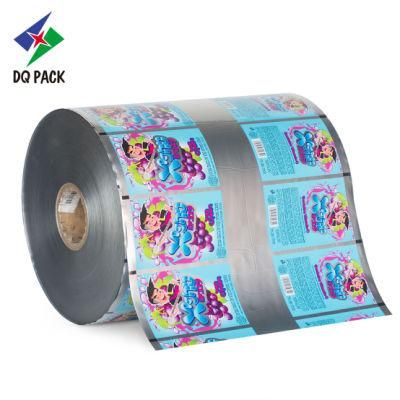 Dq Pack Aluminium Laminated Plastic Film Roll Custom Printed Food Grade Stock Film for Cereal Pasta