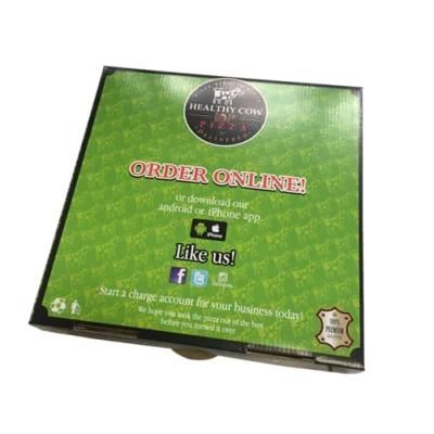 Green Custom Design Logo Printing Healthy Pizza Box