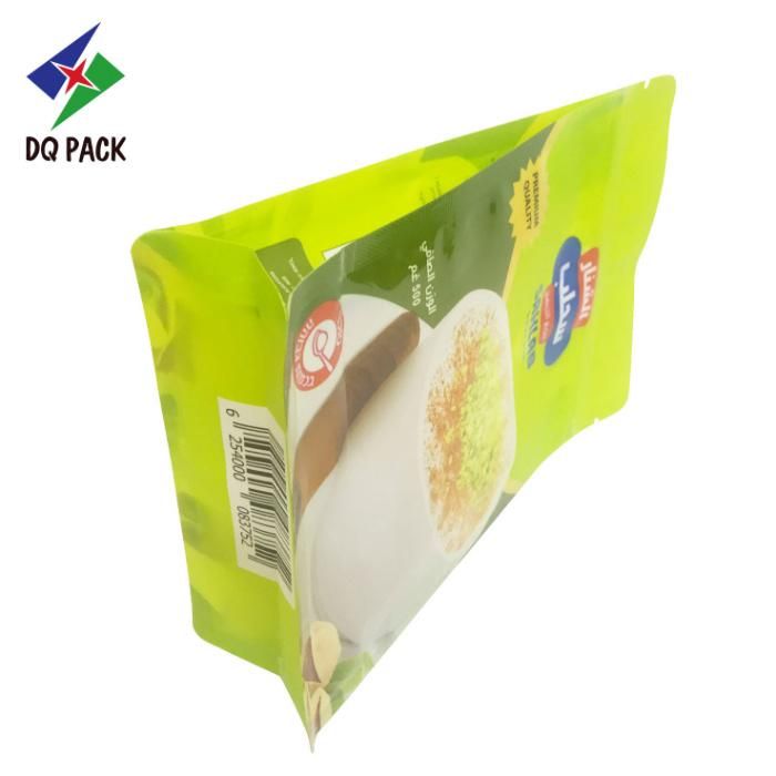 Food Grade Coffee Powder Packaging Quad Seal Flat Bottom Pouch with Zipper