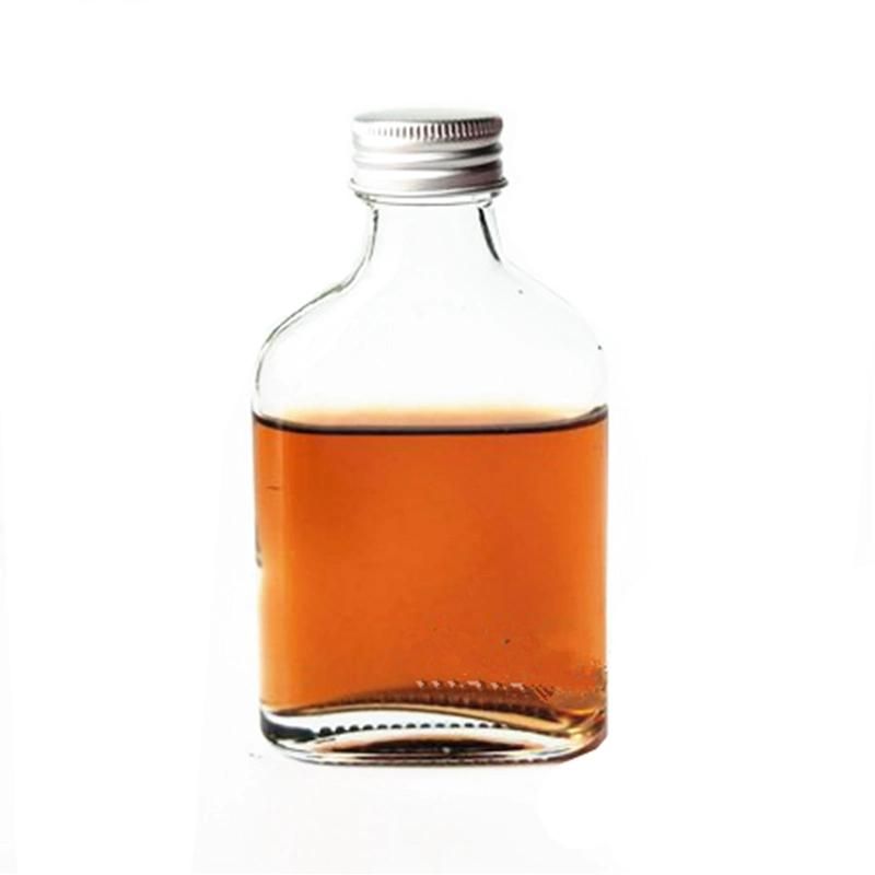 Sized Flat Glass Spirits Bottles with Cap 50ml-500ml