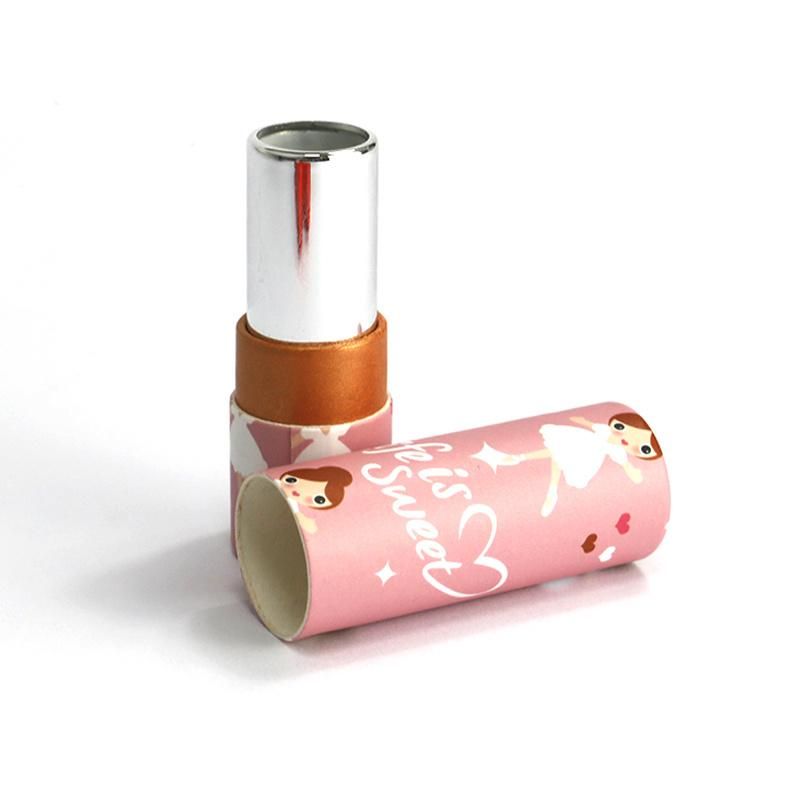 Pink Red Lipstick Small Fsc Paper Packaging Tube