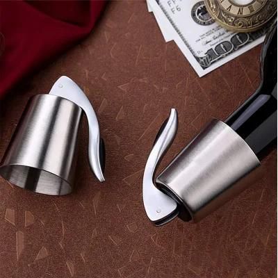 High-Quality Ideal Gift Reusable Sliver Vacuum Stainless Steel Beverage and Wine Bottle Stoppers Sealer with Silicone for Sale