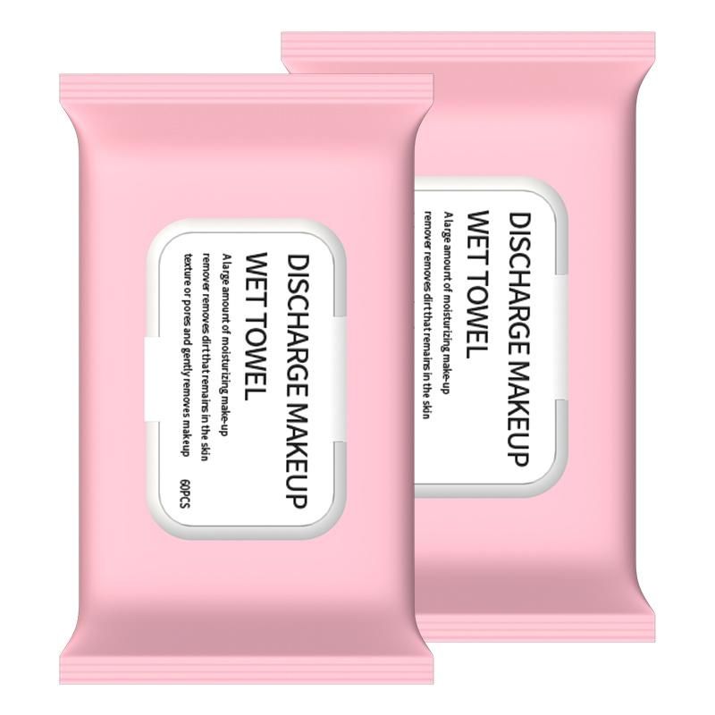 100% Biodegradable Ladies Makeup Remover Wipes Pink Packaging Can Be Customized