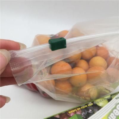 Factory High Quality L M S Sizes Food Grade Reusable Custom Freezer Slider Zipper Ziplock Bag