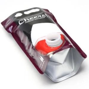 BPA Free Plastic 3 Liter Red Wine Bag in Box with Butterfly Tap