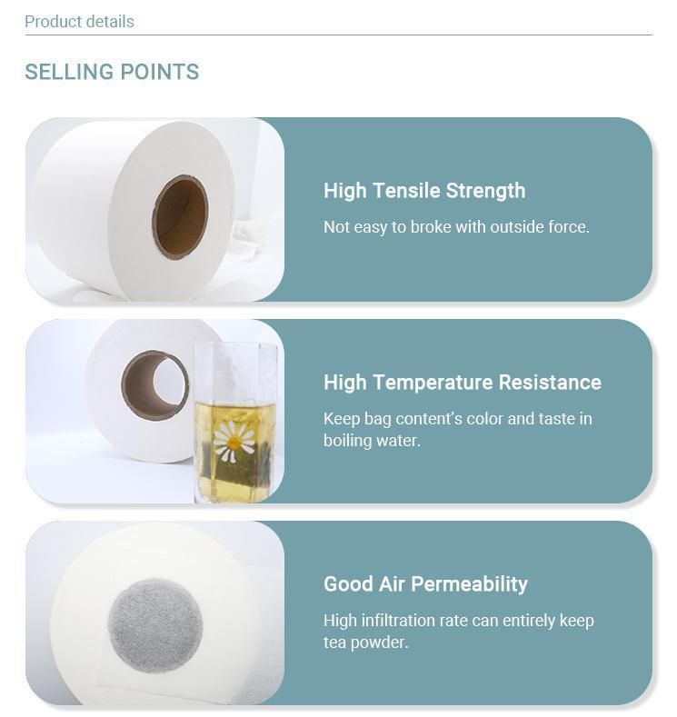 Low Price Guaranteed Quality Heat Sealable Filter Paper Roll for Empty Tea Bags