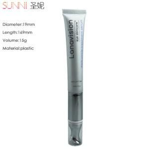 Plastic Small Tube 15g Metal Silver Vibrating Eye Cream