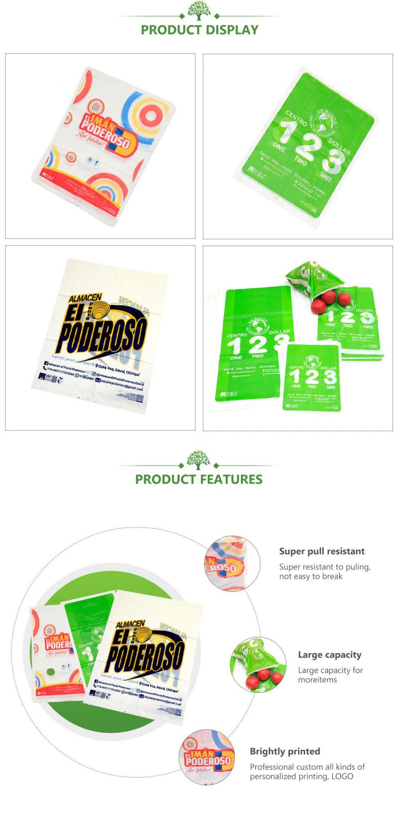 PLA+Pbat/Corn Starch Biodegradable/Compostable T-Shirt Bags/Trash PE Mailer/ Roller/Plastic/Flat/Garage/Pet Poop/Envelopes/Packaging/Shopping Bags with TUV/FDA