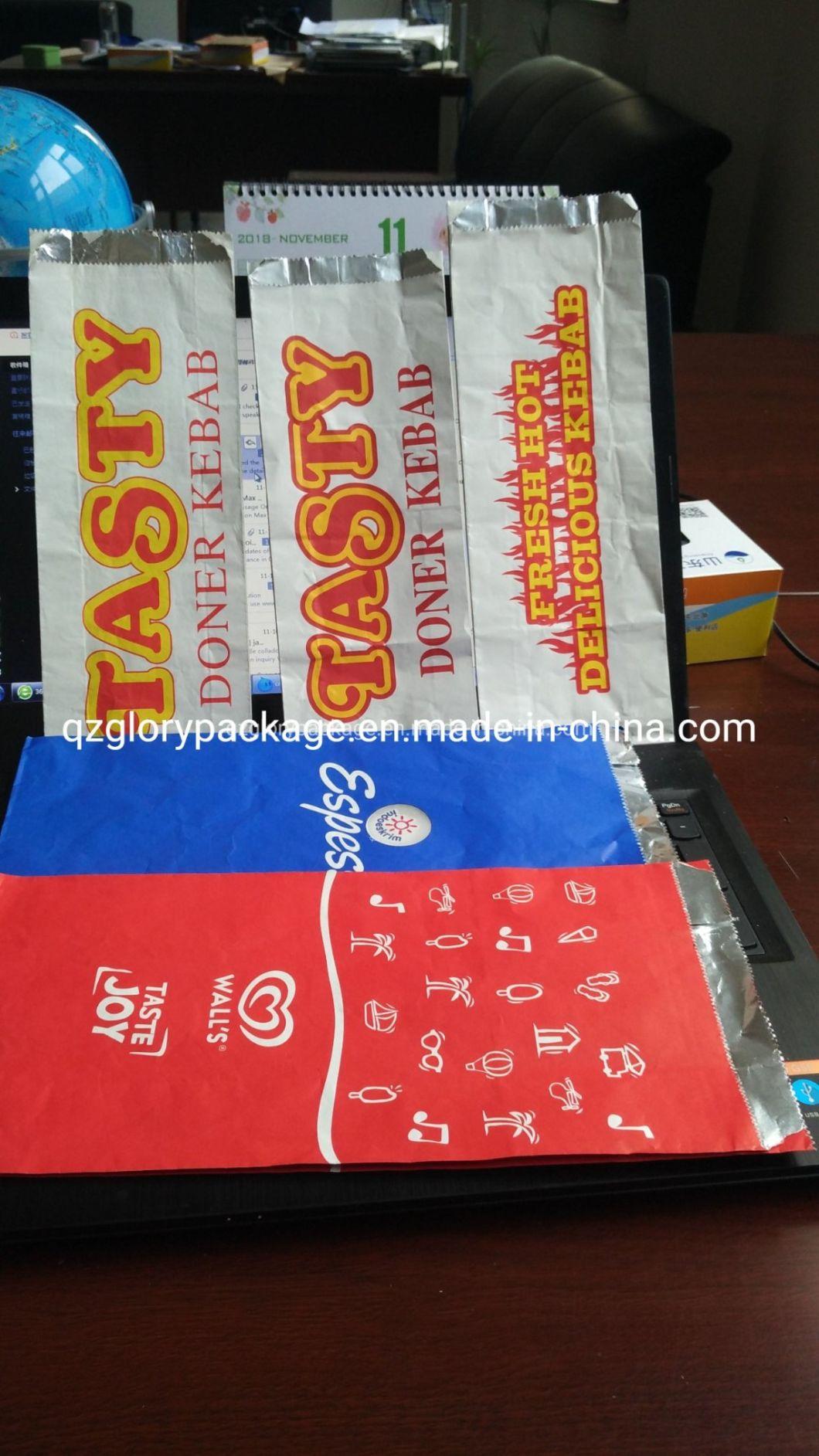 Aluminum Foil Lined Paper Bag Hot Dog Chicken Paper Bag