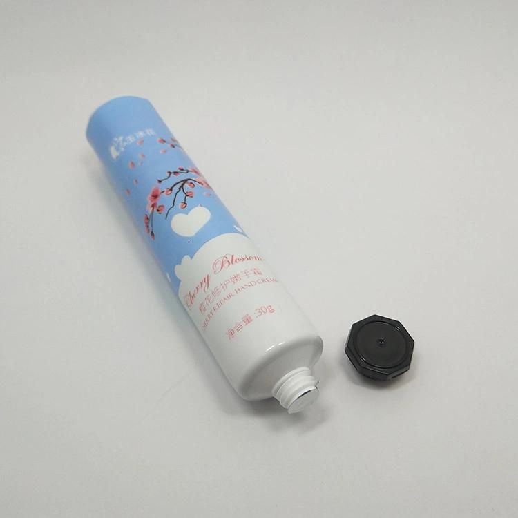 Custom Matte Clear Round Face Wash Cream Packaging Empty Flip Top Cap Plastic Tube for Makeup