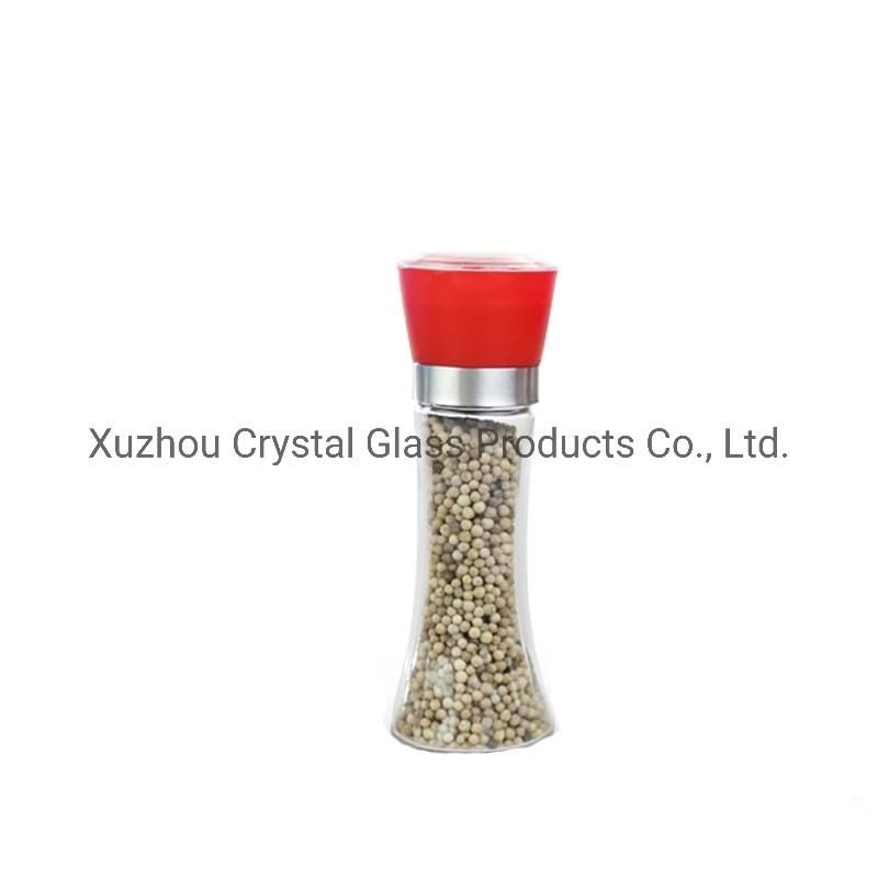 Wholesale 180ml Manual Mills Spice Salt Bottle Glass Bottle Grinder