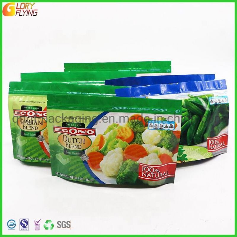 Custom Print Flexible Frozen Distilled Water Pet Food Coffee Tea Candy Snacks Nuts Nuts Plastic Bags Three Side Sealed Plastic Bags.