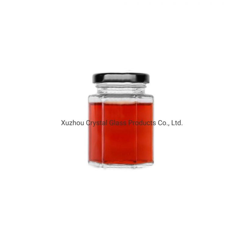 500ml Hexagon Shpaed Honey Jam Pickles Baby Food Chili Sauce Glass Containers