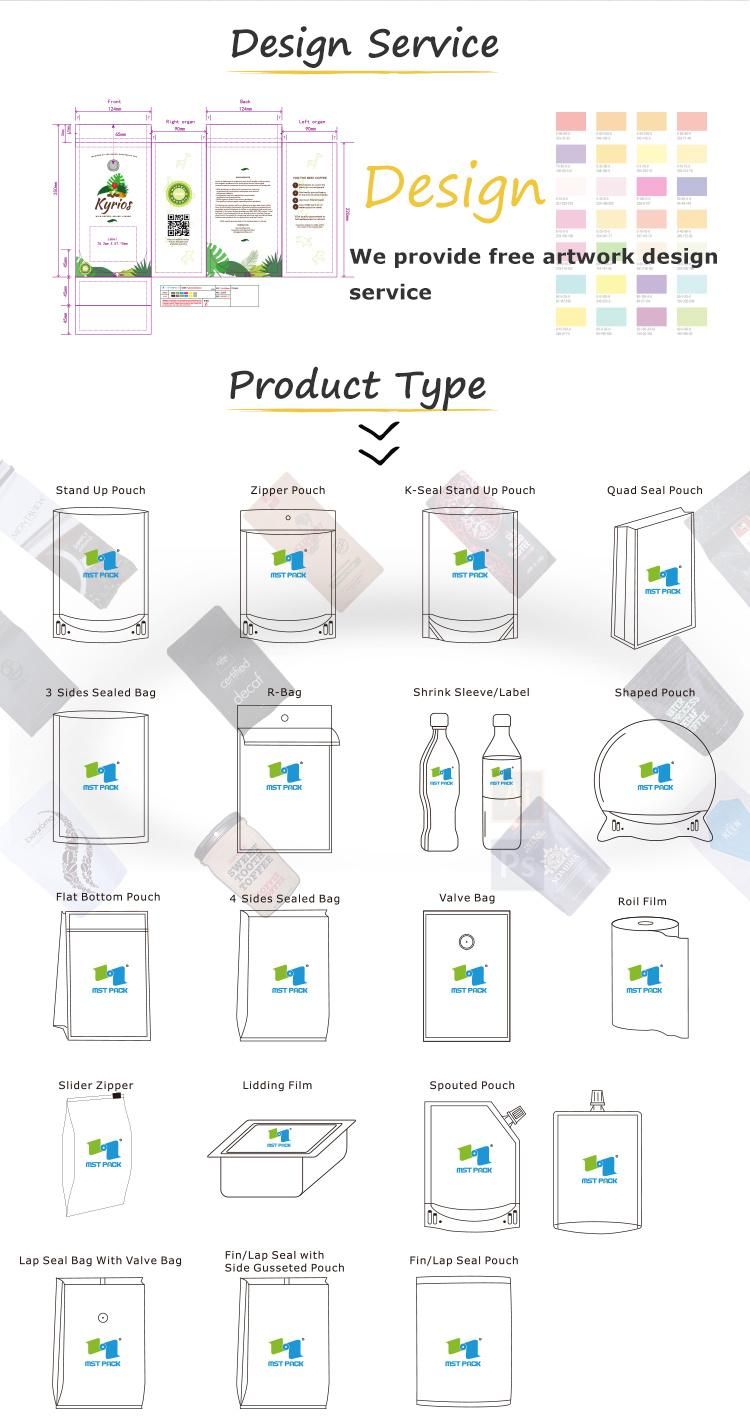 Propylene Standup Pouches Frozen Food Packaging Bag Suppliers