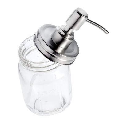 16oz Empty Glass Mason Jar with Pump Lid for Bathroom Liquid Soap Dispenser