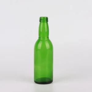 Empty Clear and Amber Wholesale Glass Beer Bottles 12 Oz 330ml Long Neck Beer Glass Bottle with Crown Lids