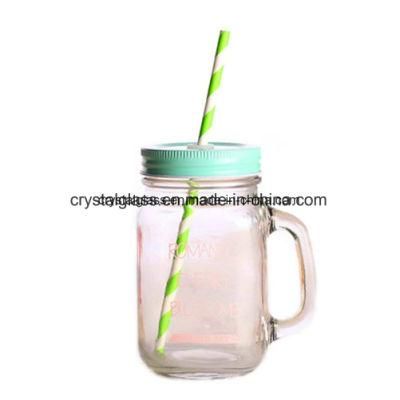 Glass Mason Jar for Ice Tea Juice Beverage Packaging