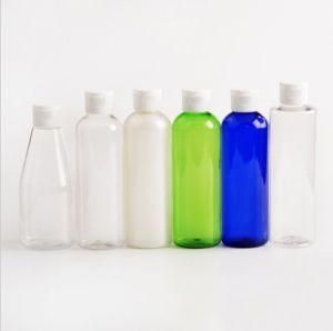 200ml Pet Plastic Round Shoulder Flip Cap Shower Gel Shampoo Cosmetic Bottle