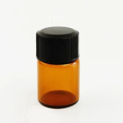 1ml 2ml 3ml 5ml Amber Glass Dropping Bottles Mini Essential Oil Dropper Bottles Empty Travel Sample Vials with Black Cap