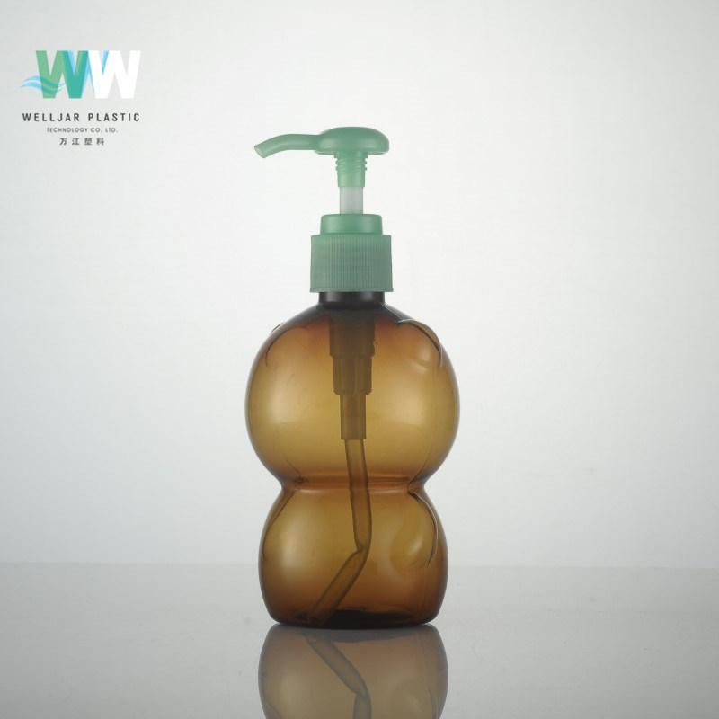 500ml Plastic Pet Brown Cosmetic Cartoon Bottle