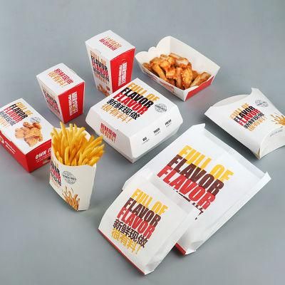 Disposable Takeaway Biodegradable Printed Paper Fast Food Packaging Craft Package