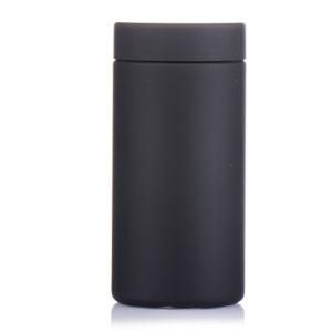 8oz OEM Soft Touch Black Plastic Bottle