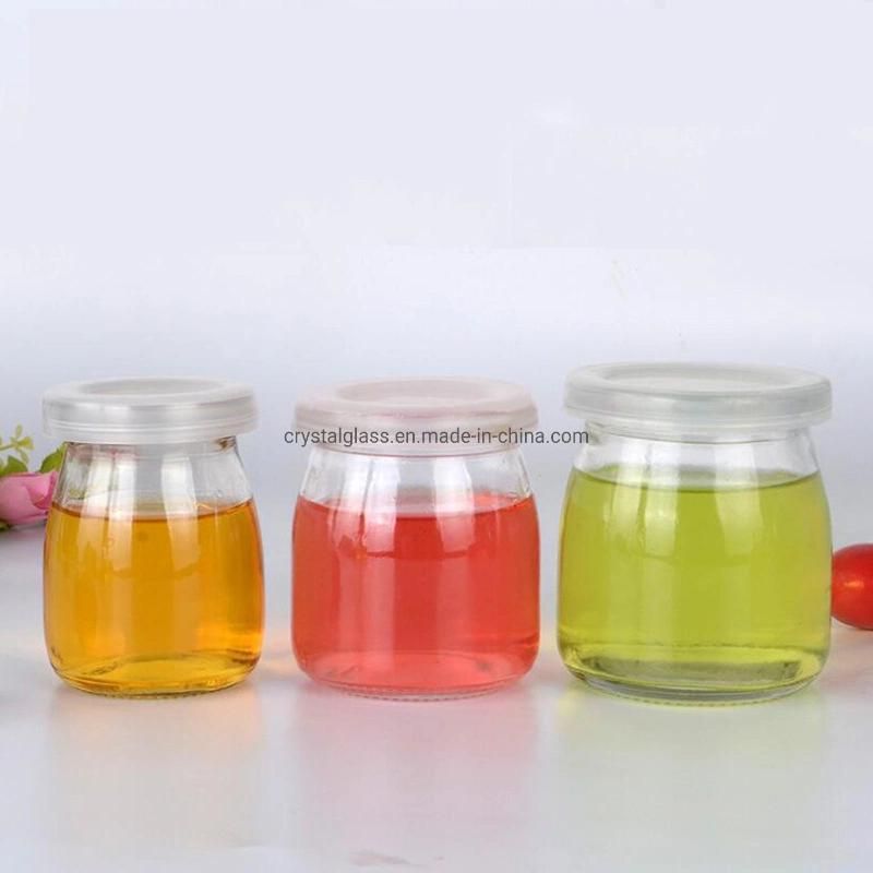 100ml Empty Milk Packaging Glass Pudding Bottle