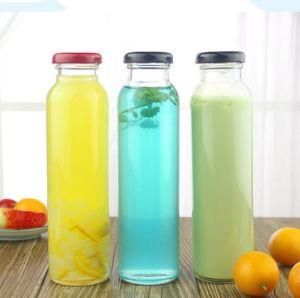 Manufacturers Hot Sale Customize Empty Clear Round Screw Top Glass Water Bottle